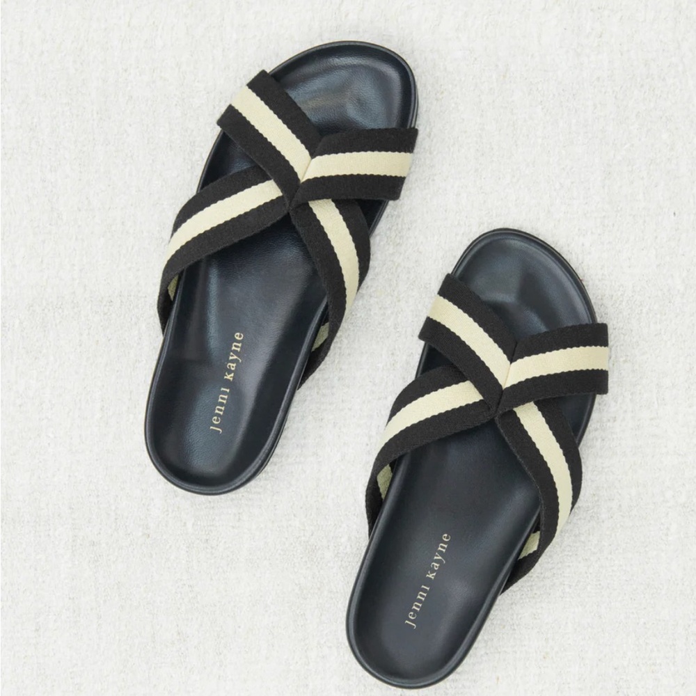 JENNI KAYNE Cotton Crossover Sandals Sz 41